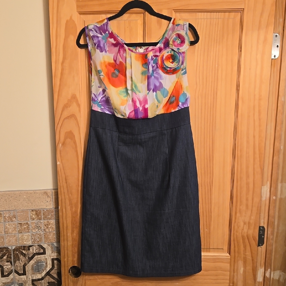 Dress Barn Multicolor Floral Top Dress
